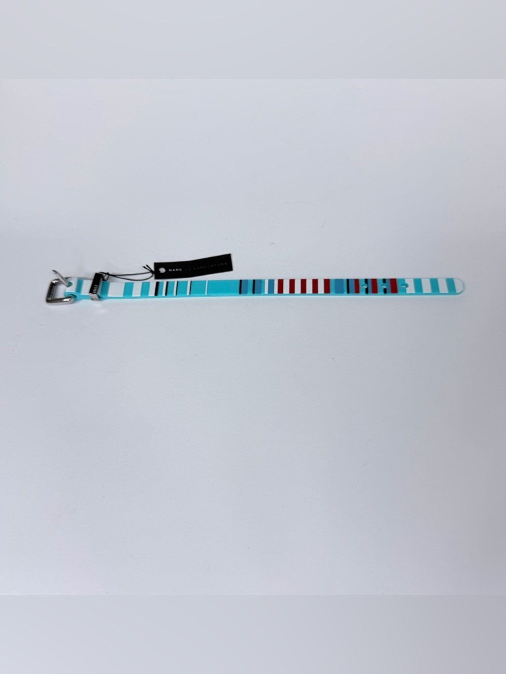 Marc by Marc Jacobs Turquoise Striped Bracelet Belt